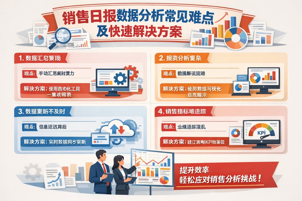 销售日报数据分析常见难点及快速解决方案