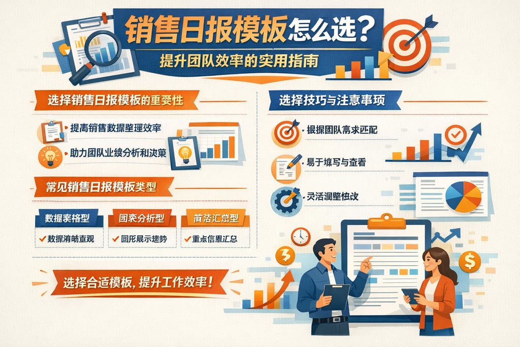 销售日报模板怎么选？提升团队效率的实用指南