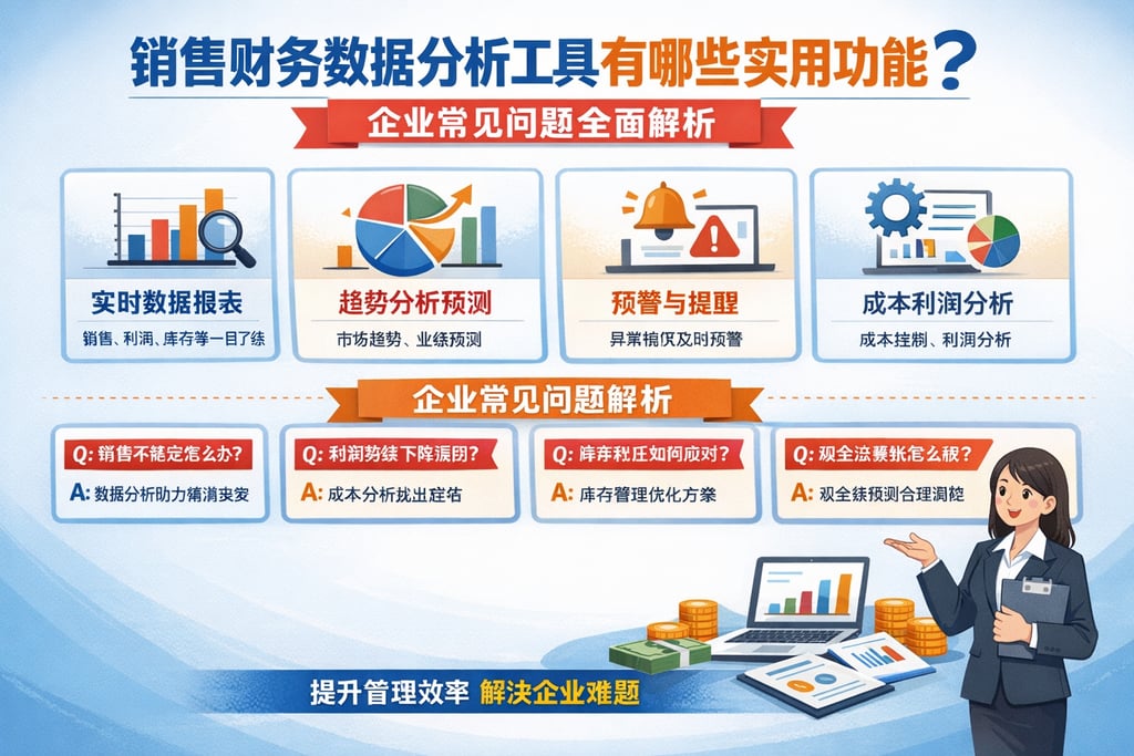 销售财务数据分析工具有哪些实用功能？企业常见问题全面解析