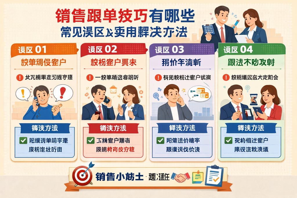 销售跟单技巧有哪些常见误区及实用解决办法