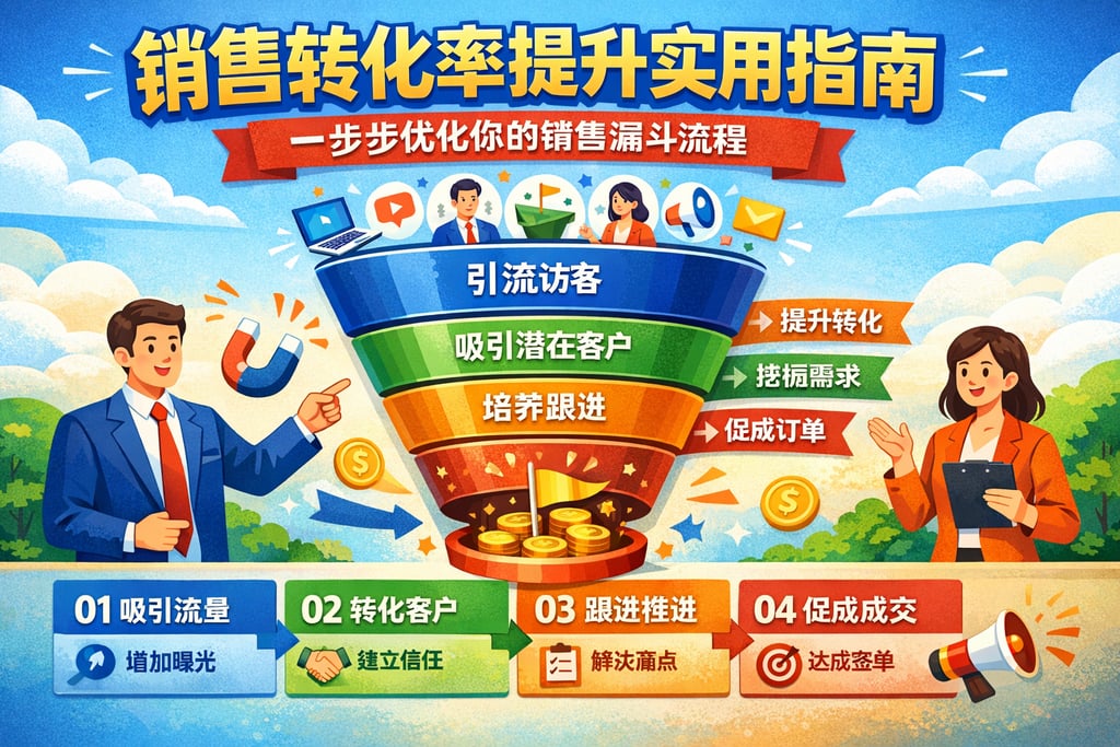 销售转化率提升实用指南：一步步优化你的销售漏斗流程