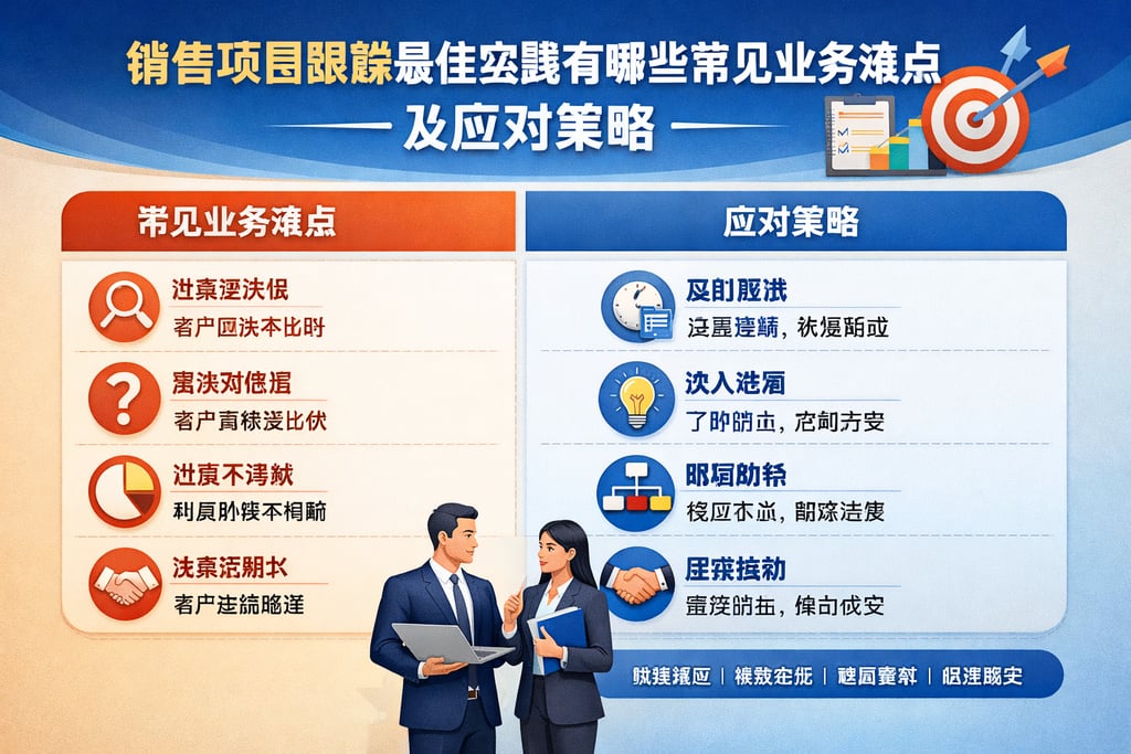 销售项目跟踪最佳实践有哪些常见业务难点及应对策略