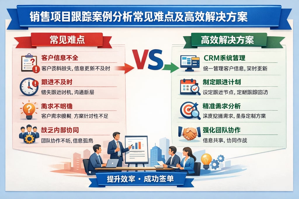 销售项目跟踪案例分析常见难点及高效解决方案