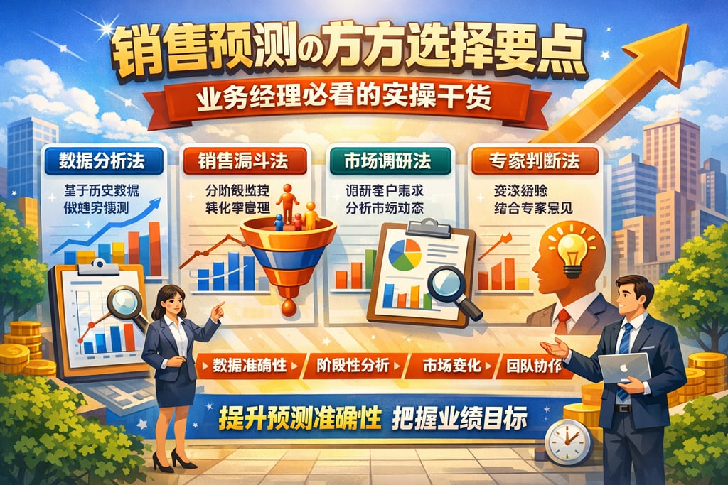 销售预测的方法选择要点，业务经理必看的实操干货