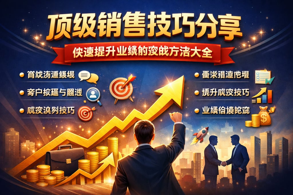 顶级销售技巧分享：快速提升业绩的实战方法大全