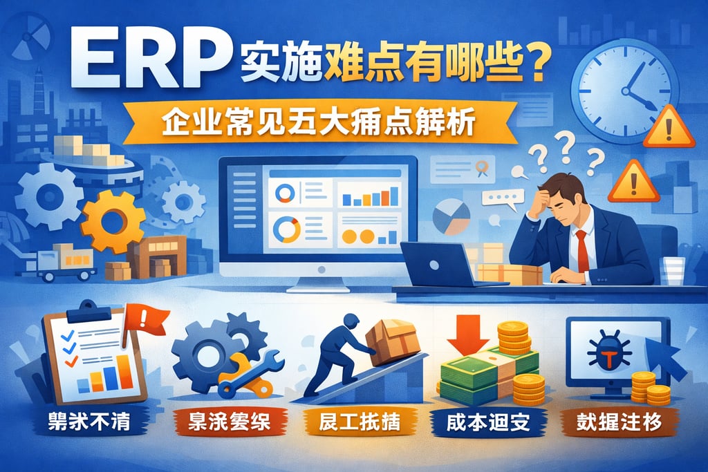 ERP实施难点有哪些？企业常见五大痛点解析