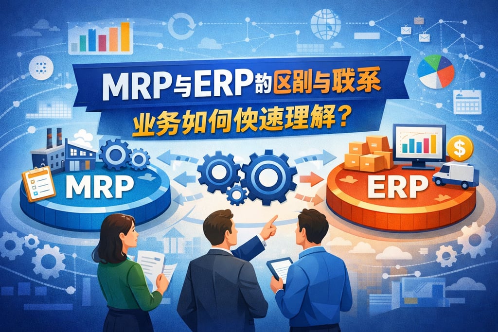 MRP与ERP的区别与联系，业务人群如何快速理解