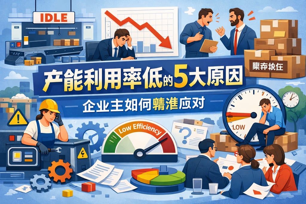 产能利用率低的5大原因，企业主如何精准应对