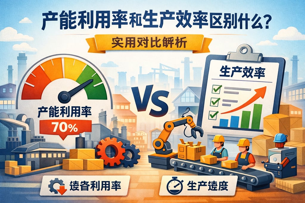 产能利用率和生产效率区别是什么？实用对比解析