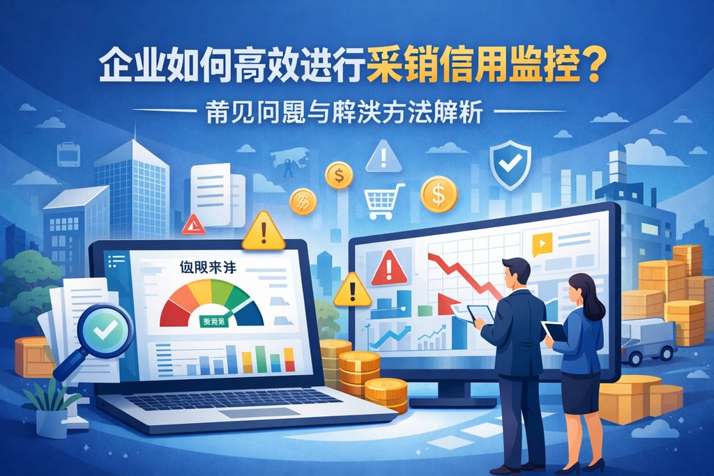 企业如何高效进行采销信用监控？常见问题与解决方法解析