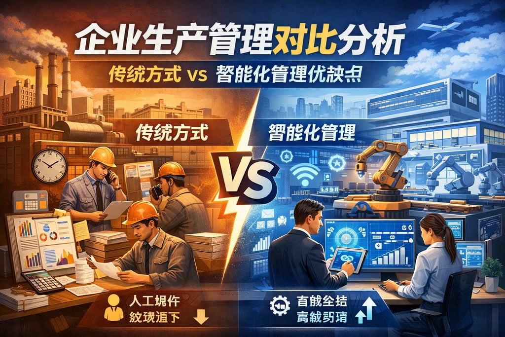 企业生产管理对比分析：传统方式与智能化管理优缺点