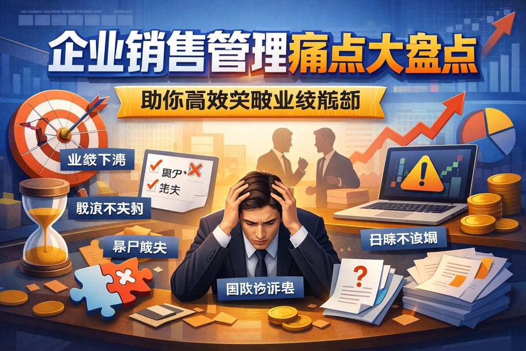 企业销售管理痛点大盘点，助你高效突破业绩瓶颈