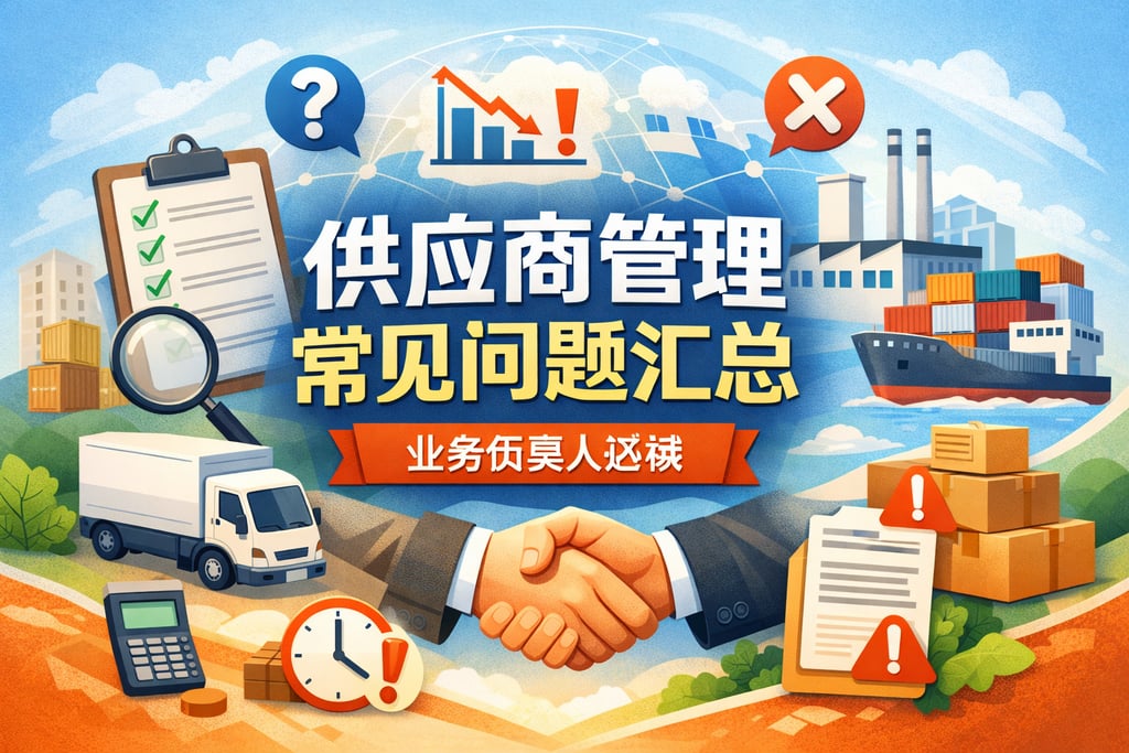 供应商管理常见问题汇总，业务负责人必读