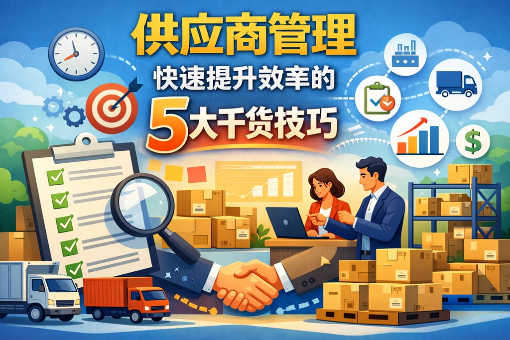 供应商管理快速提升效率的5大干货技巧