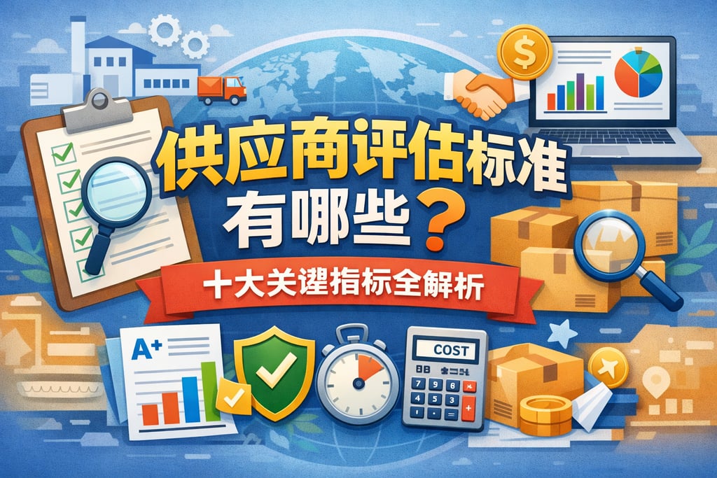 供应商评估标准有哪些？十大关键指标全解析