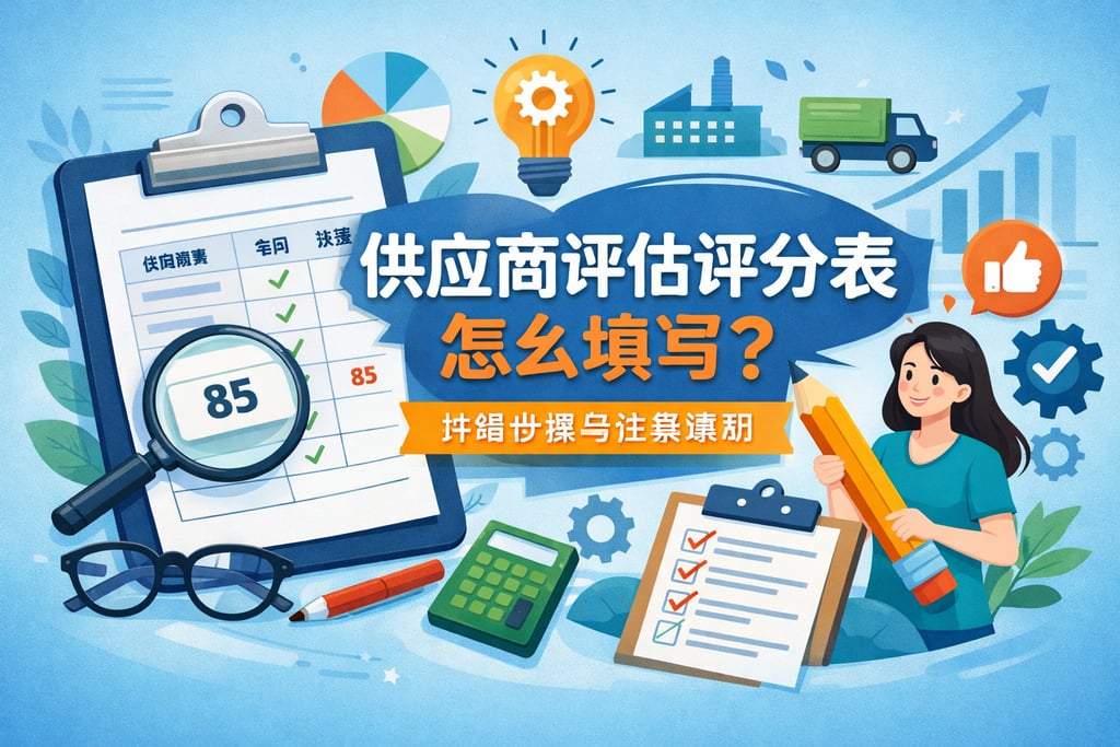 供应商评估评分表怎么填写？详细步骤与注意事项