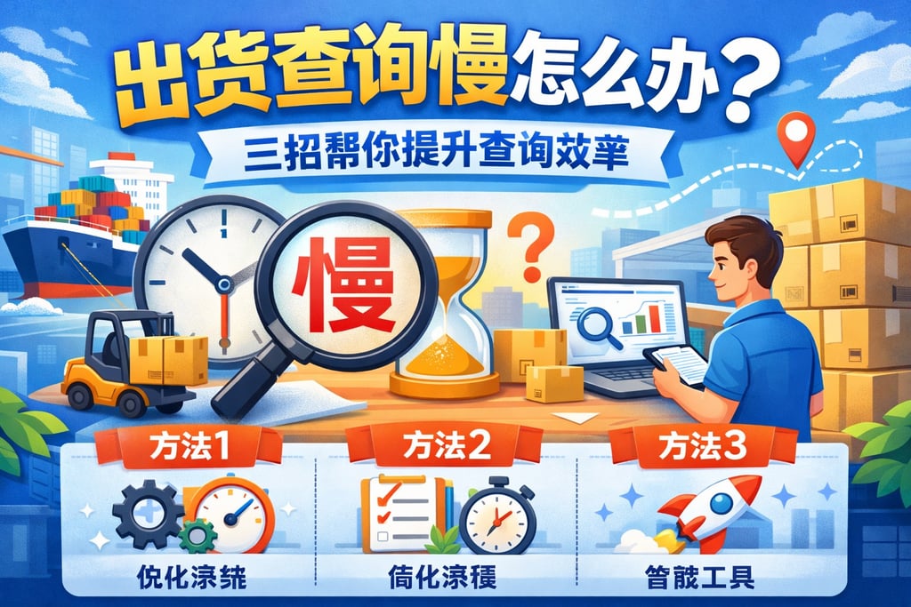 出货查询慢怎么办？三招帮你提升查询效率