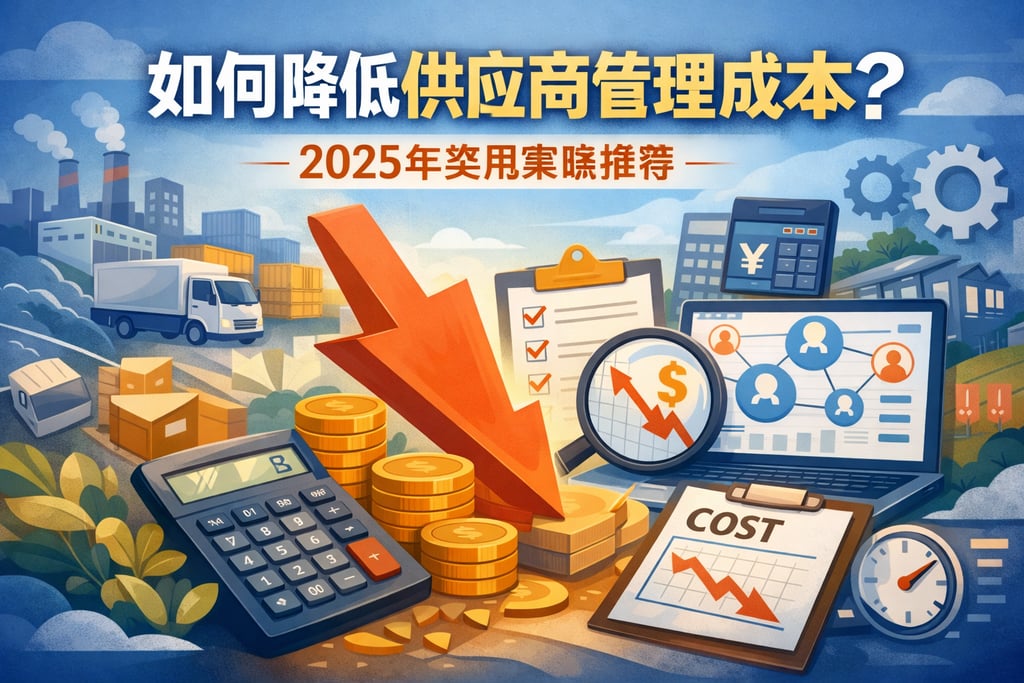如何降低供应商管理成本？2025年实用策略推荐