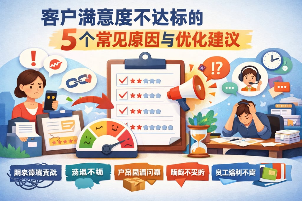 客户满意度不达标的5个常见原因与优化建议