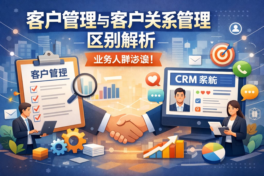 客户管理与客户关系管理区别解析，业务人群必读