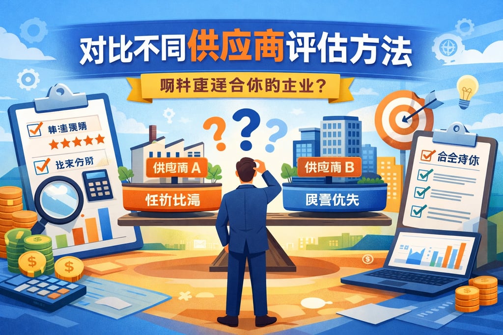 对比不同供应商评估方法，哪种更适合你的企业