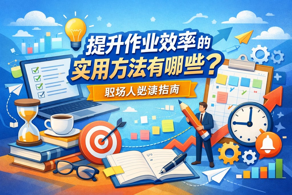 提升作业效率的实用方法有哪些？职场人必读指南