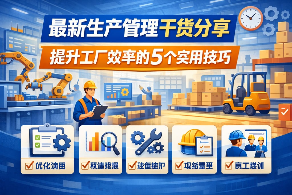 最新生产管理干货分享，提升工厂效率的5个实用技巧