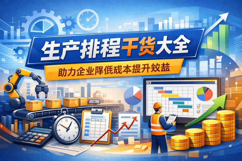 生产排程干货大全：助力企业降低成本提升效益