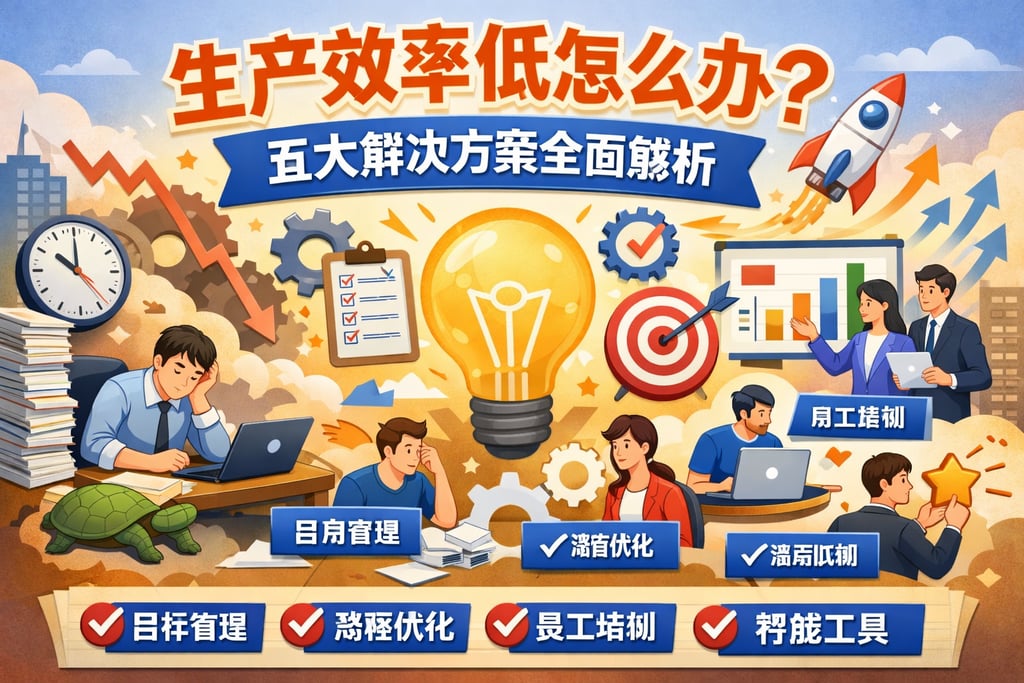 生产效率低怎么办？五大解决方案全面解析