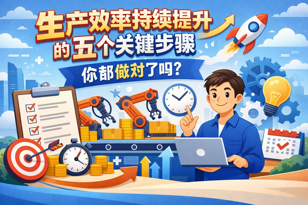 生产效率持续提升的五个关键步骤，你都做对了吗？