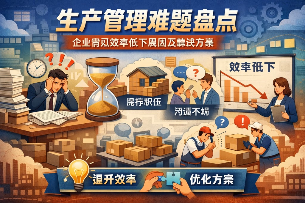 生产管理难题盘点：企业常见效率低下原因及解决方案