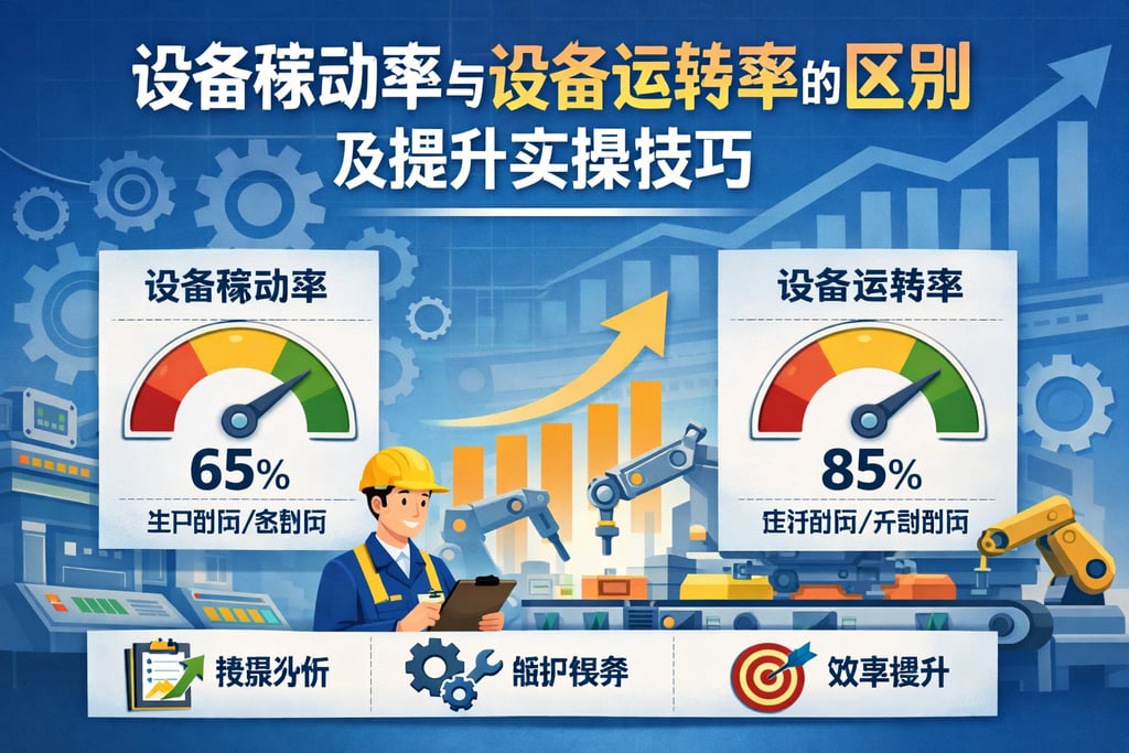 设备稼动率与设备运转率的区别及提升实操技巧