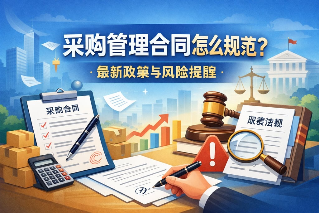 采购管理合同怎么规范？最新政策与风险提醒