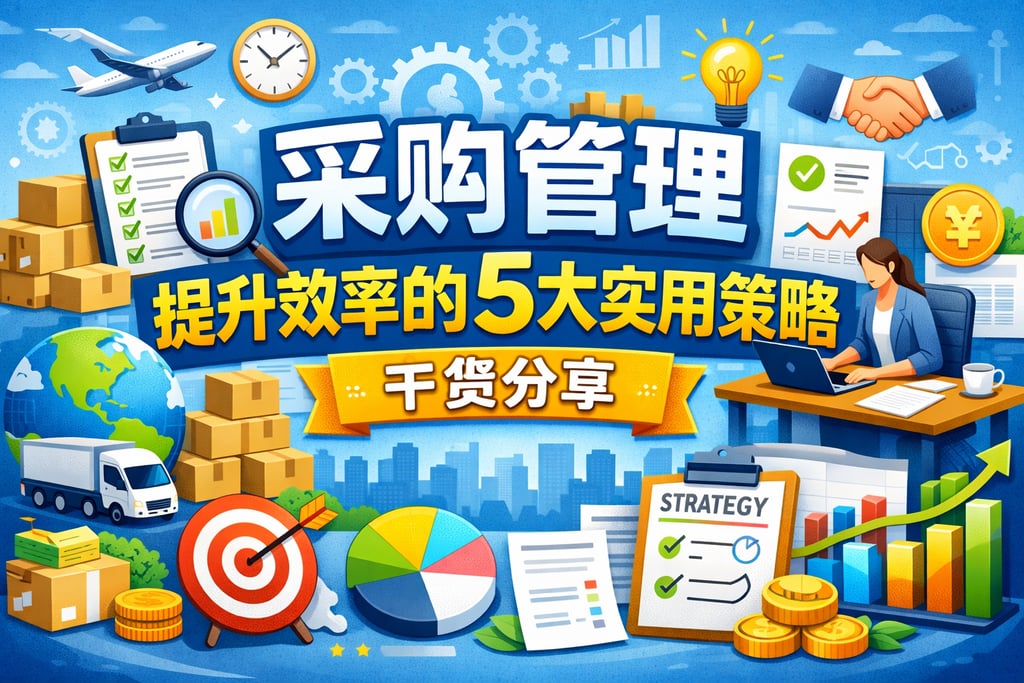 采购管理提升效率的5大实用策略，干货分享