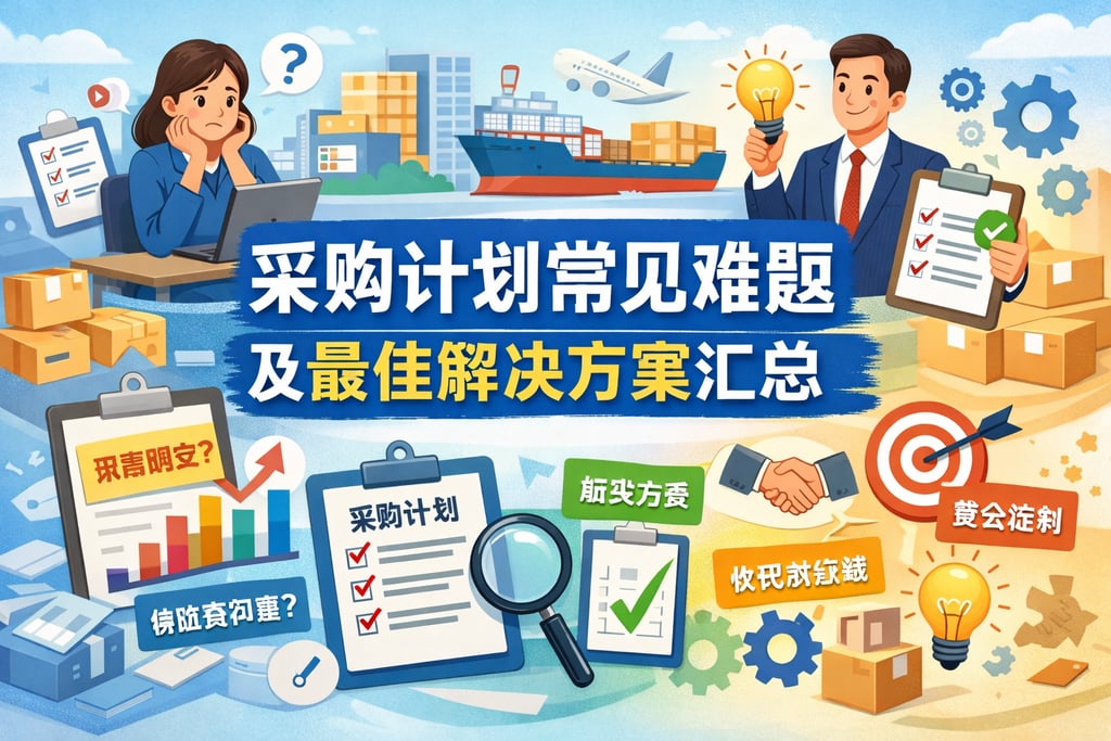 采购计划常见难题及最佳解决方案汇总