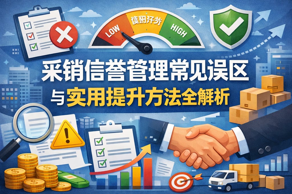 采销信誉管理常见误区与实用提升方法全解析