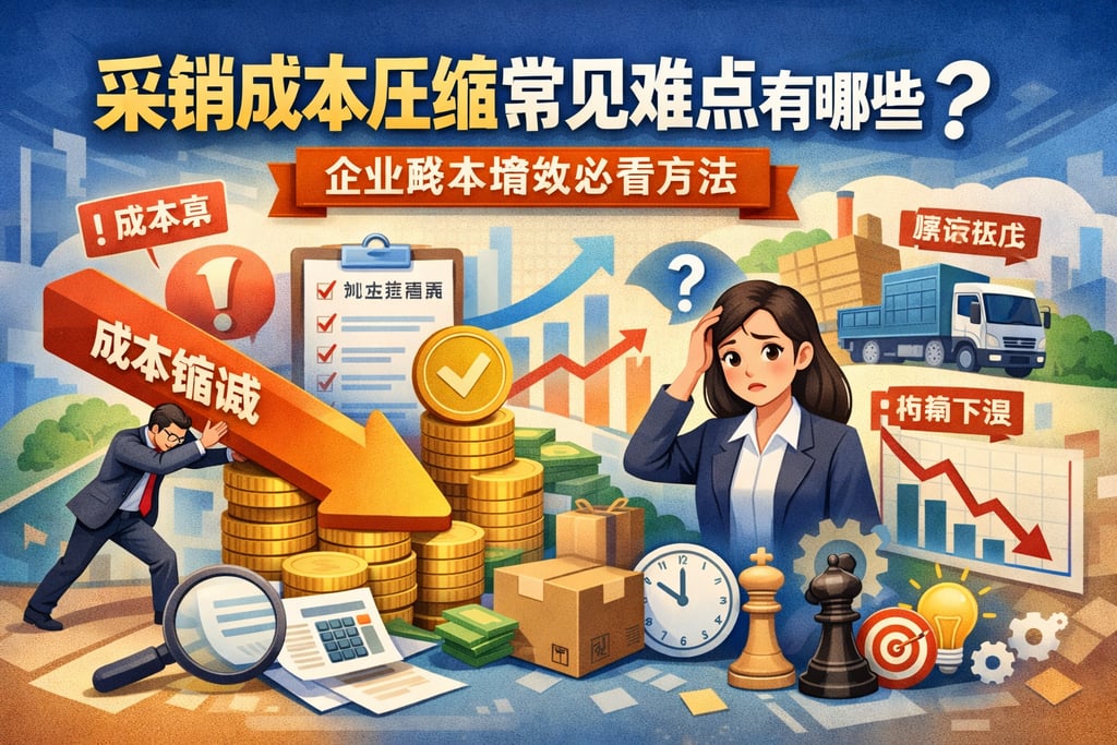 采销成本压缩常见难点有哪些？企业降本增效必看方法