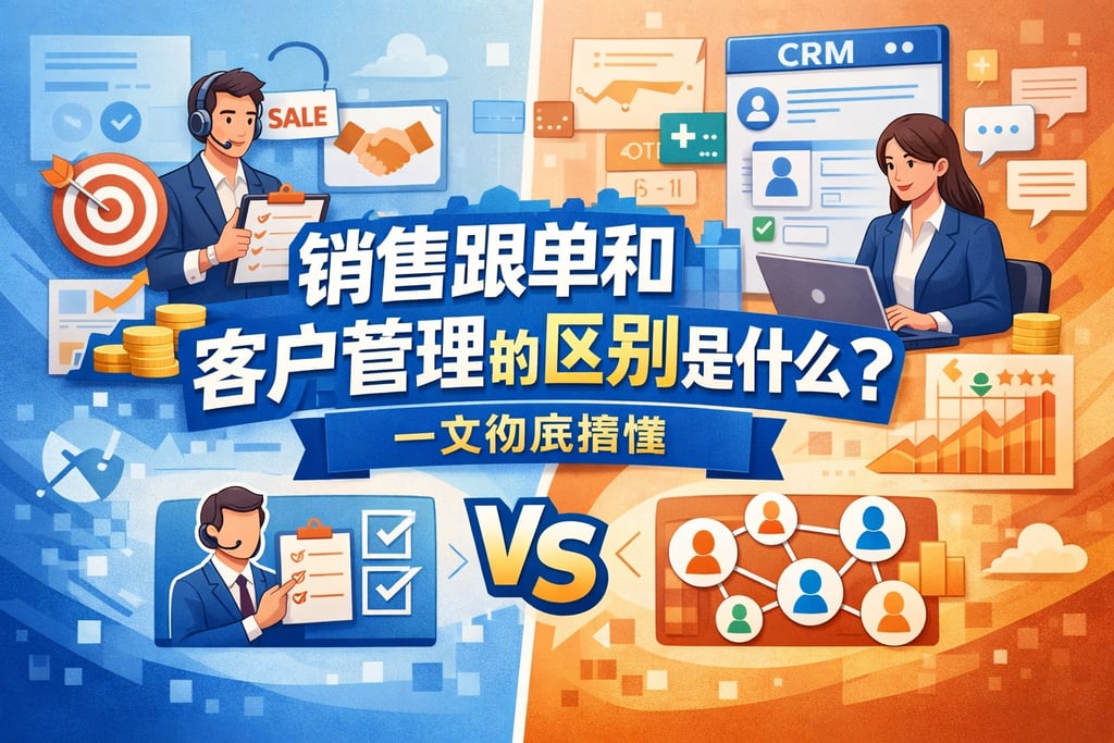 销售跟单和客户管理的区别是什么？一文彻底搞懂
