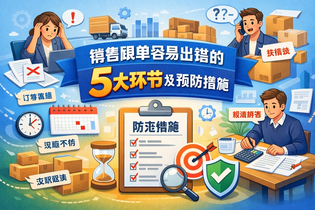 销售跟单容易出错的5大环节及预防措施