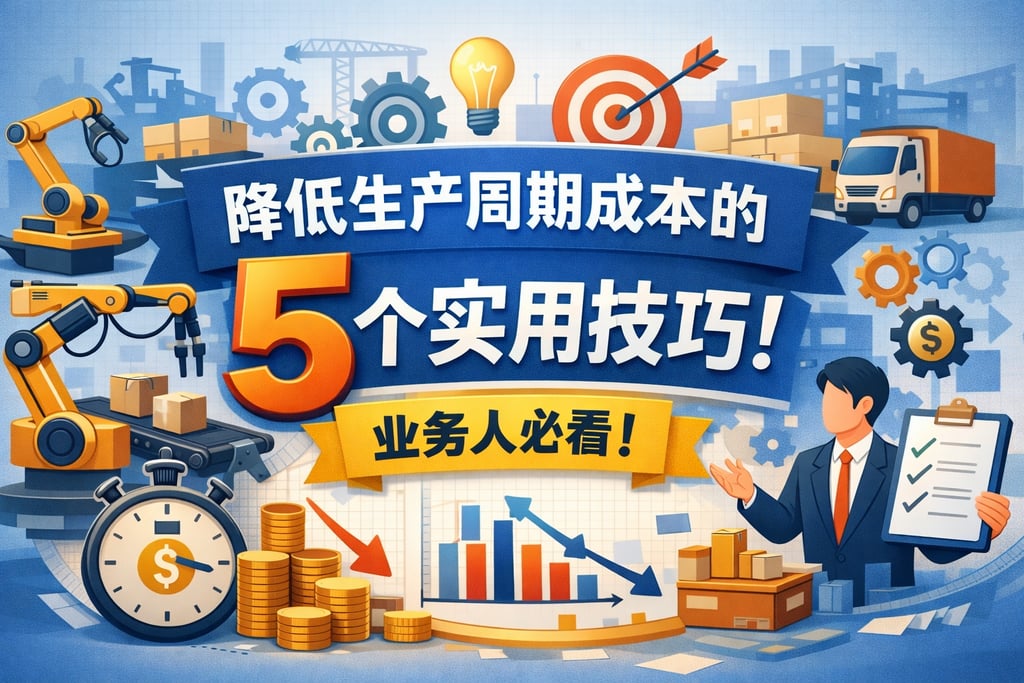 降低生产周期成本的5个实用技巧，业务人必看