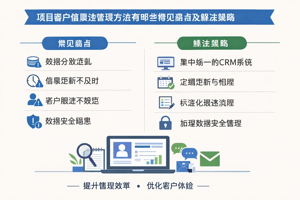 项目客户信息池管理方法有哪些常见痛点及解决策略