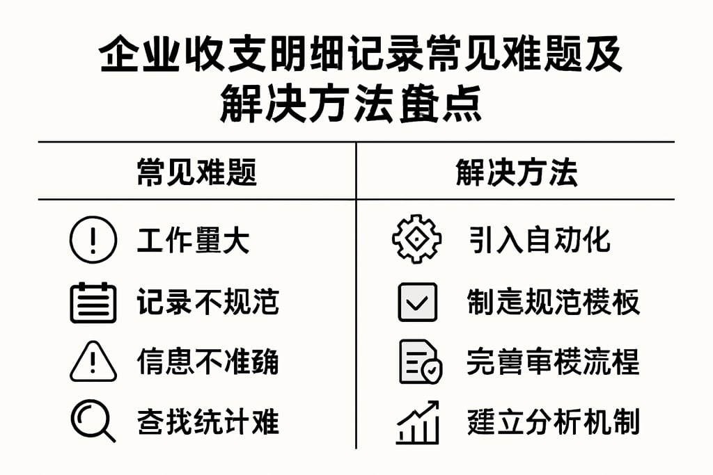 企业收支明细记录常见难题及解决方法盘点