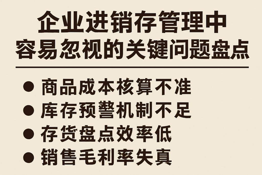 企业进销存管理中容易忽视的关键问题盘点