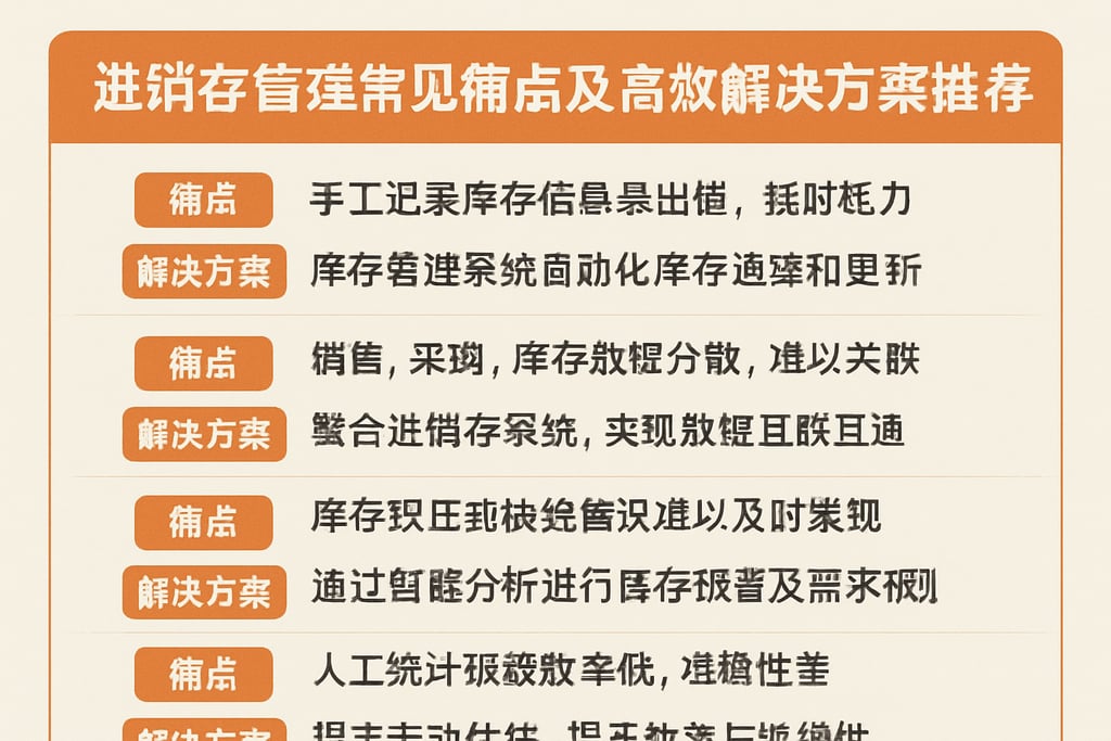 进销存管理常见痛点及高效解决方案推荐