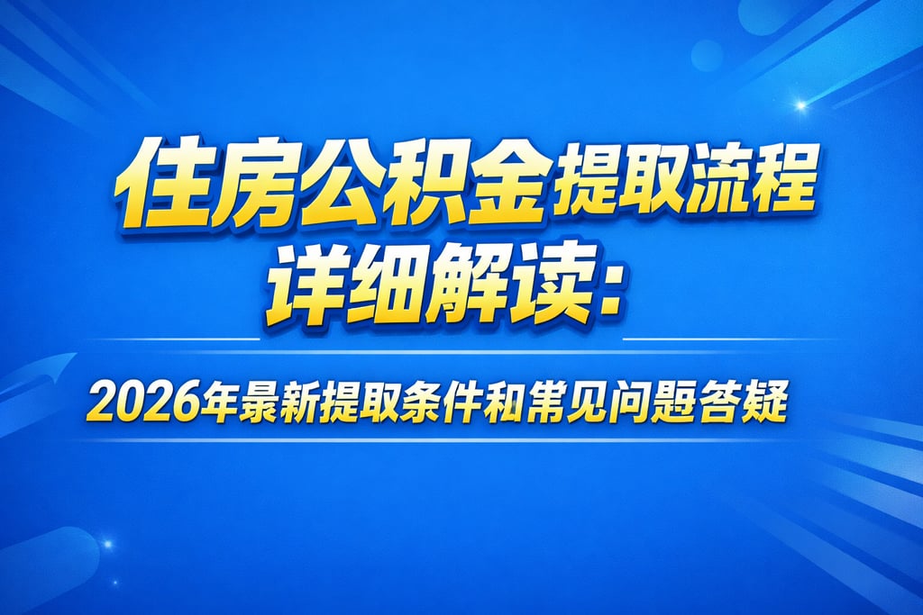 住房公积金提取流程详细解读：2026年最新提取条件和常见问题答疑