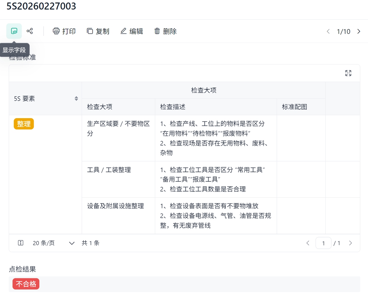 5S巡检,整改闭环