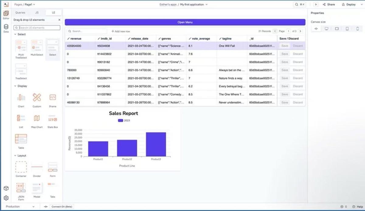 零代码,开源工具