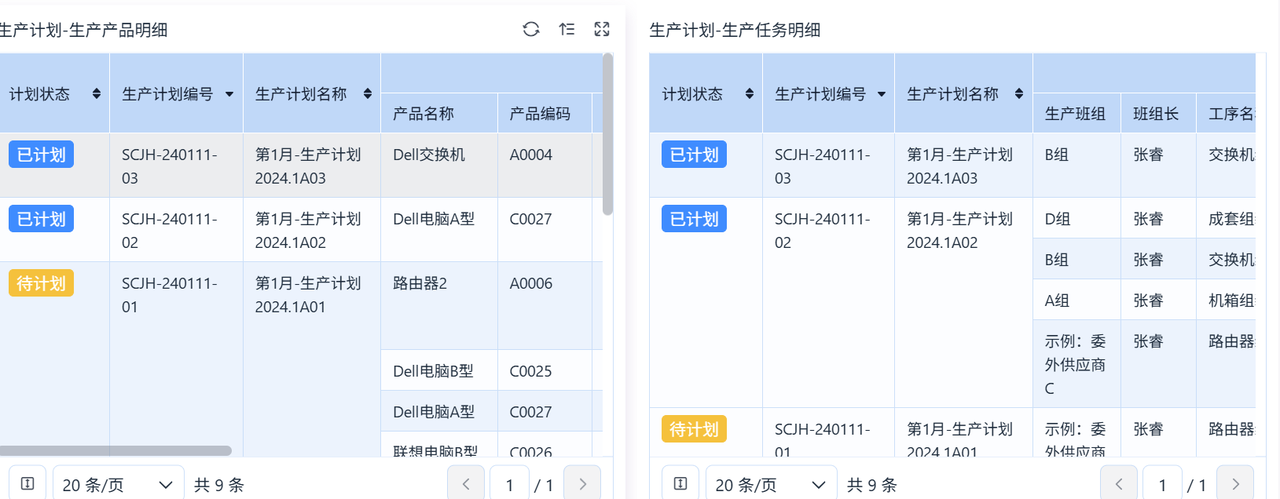 生产进度计划
