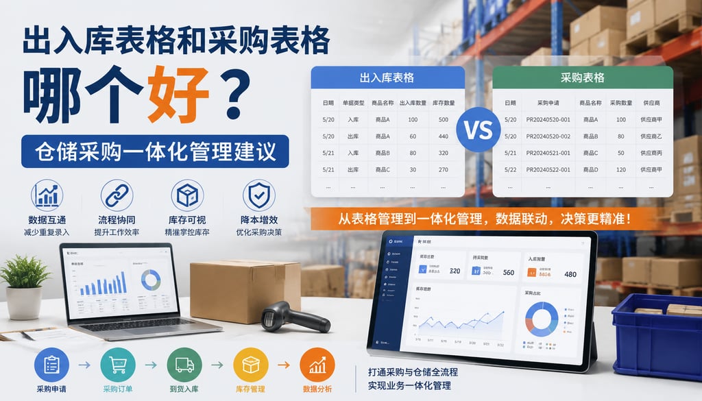 出入库表格和采购表格哪个好？仓储采购一体化管理建议