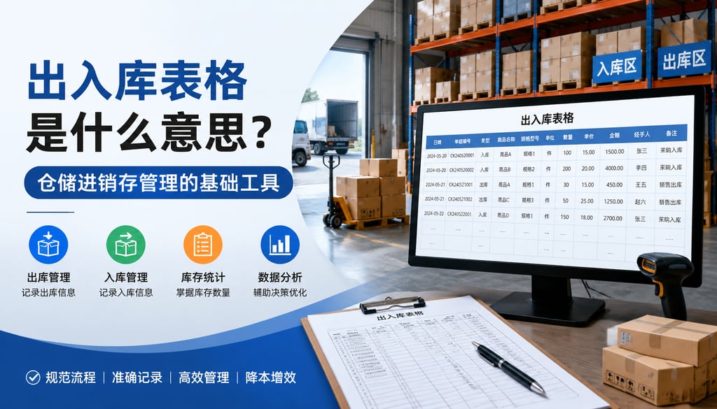 出入库表格是什么意思？仓储进销存管理的基础工具